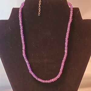 Genuine Amethyst 5mm beaded necklace